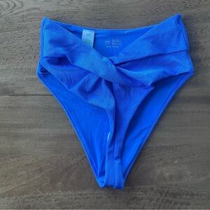 NWT Aerie Textured Fabric High Waist Knot Front Bikini Bottom